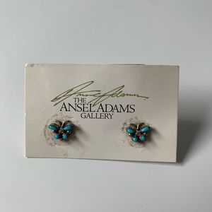 Ansel Adams Turquoise Butterfly Stud Earrings